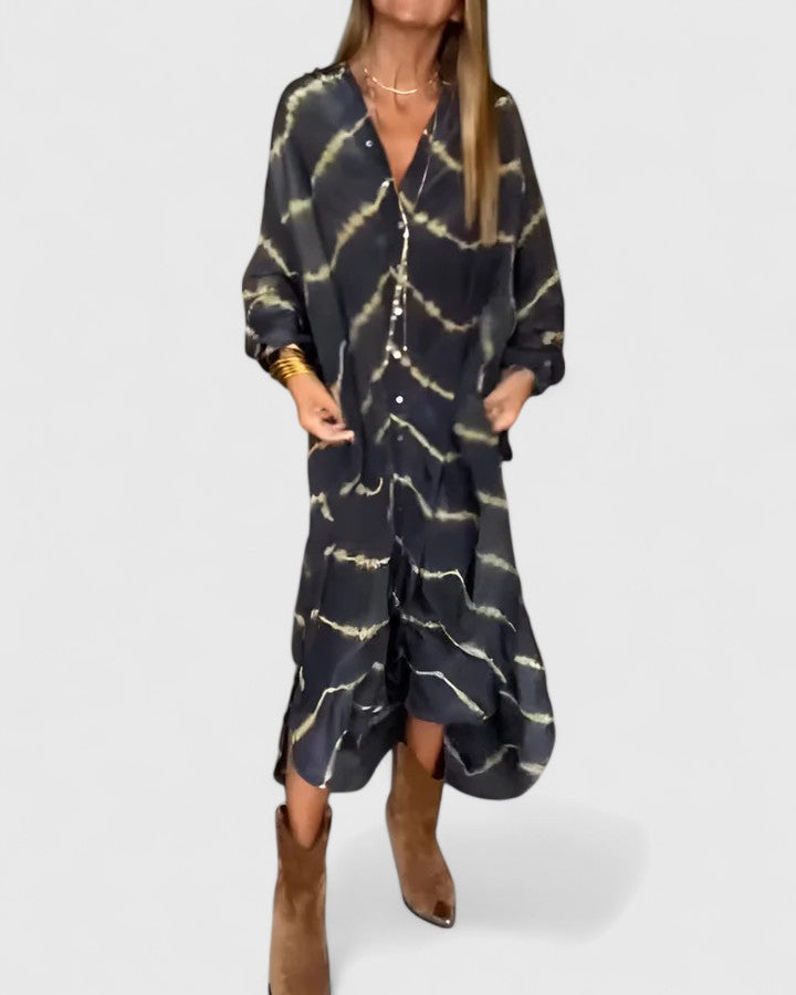 Manon | Robe Maxi Rayée Boho Élégante