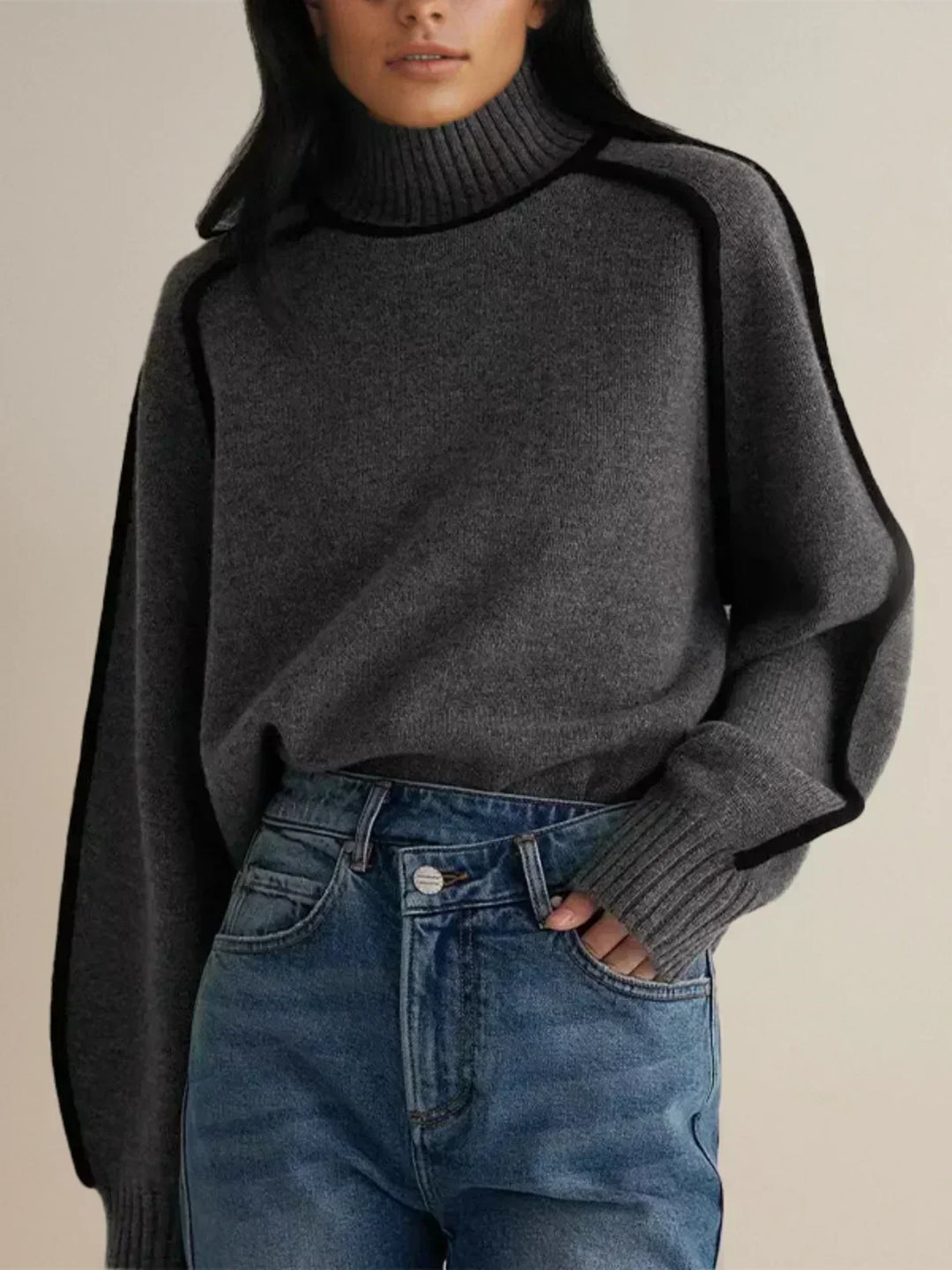 Sandrine | Pull élégant à col roulé