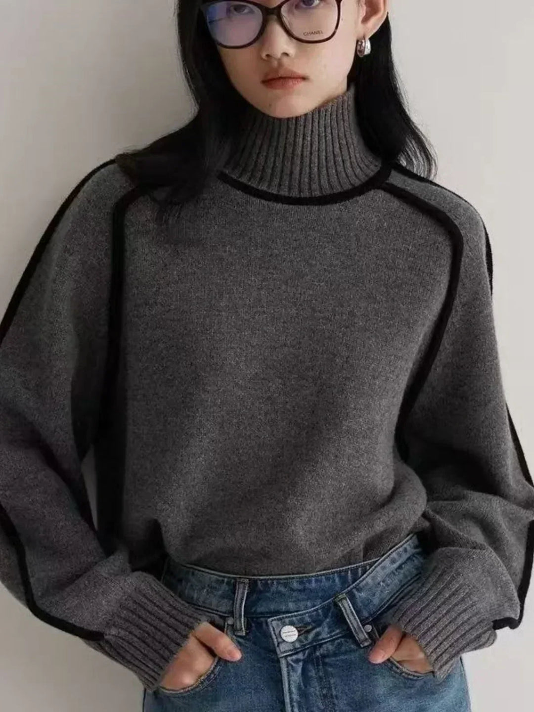 Sandrine | Pull élégant à col roulé