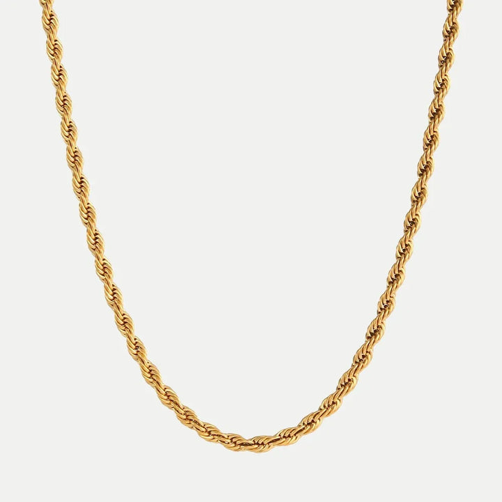 Hélène – Collier doré avec décoration ponctuée