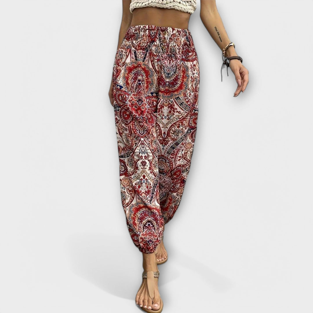 Élise | Pantalons avec Graphique Ethnique