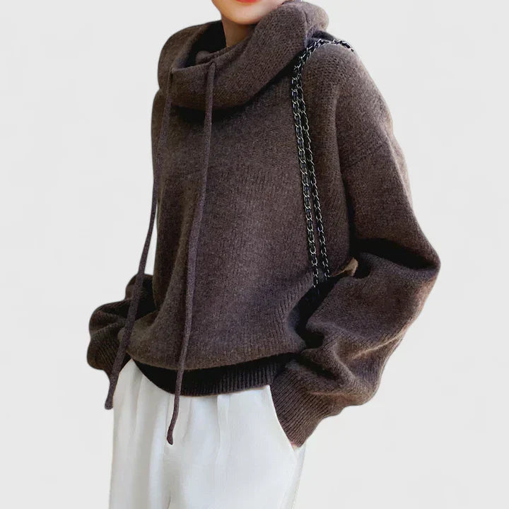 Jeanne | Sweat à Capuche Tricoté Confortable