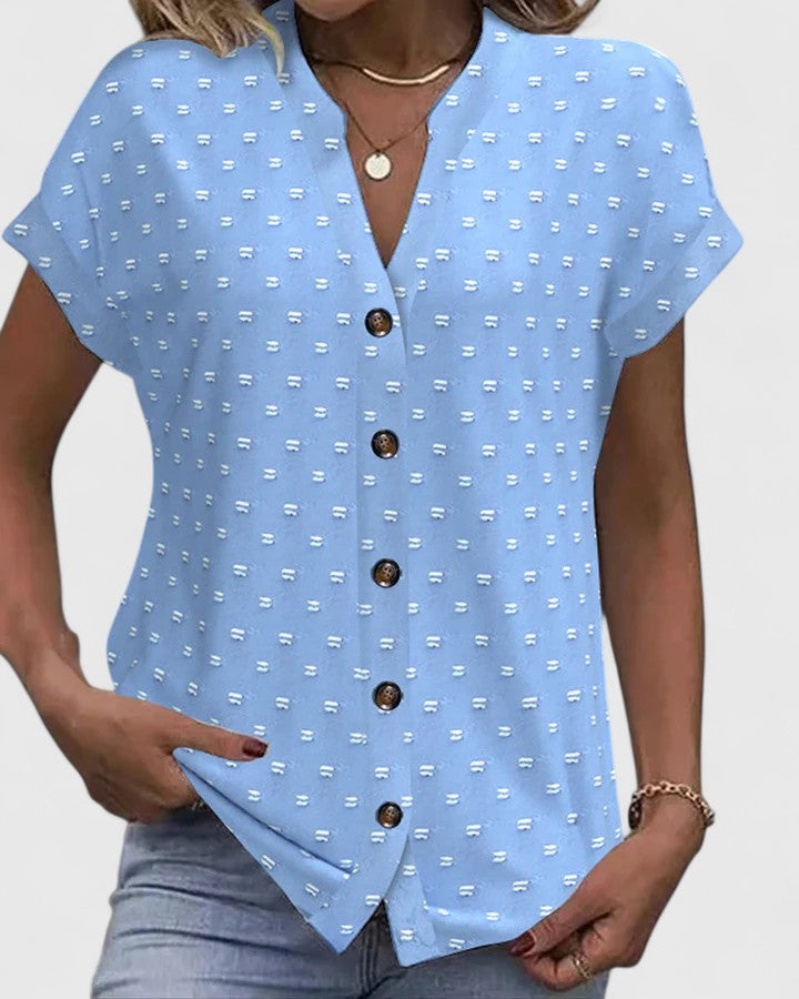 Élodie | Chemise V Neck Confortable